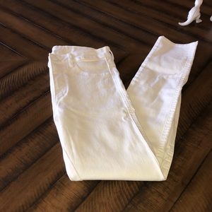 White denim skinny jeans